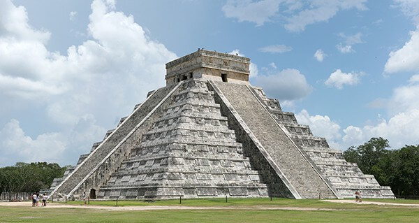 Aztec temple pyramid