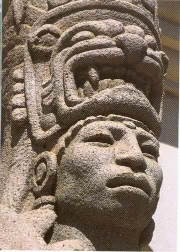 Aztec native stone carving