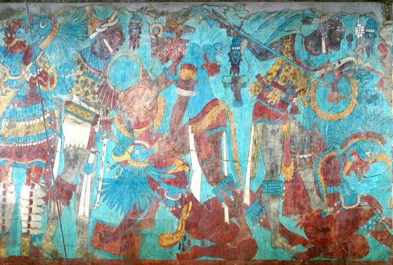 Aztec wall painting